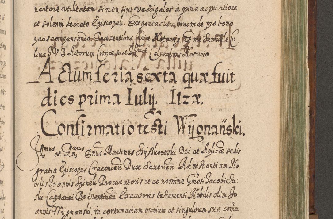 Zdjęcie nr 1184 dla obiektu archiwalnego: Acta actorum, causarum spiritualium, civilium, criminalium, obligationum, quietationum, inscpritionum, cessionum, decimarum, testamentorum R. D. Martini Szyszkowski, episcopi Cracoviensis, ducis Severiensis in annis 1620 - 1623. Tomus secundus.