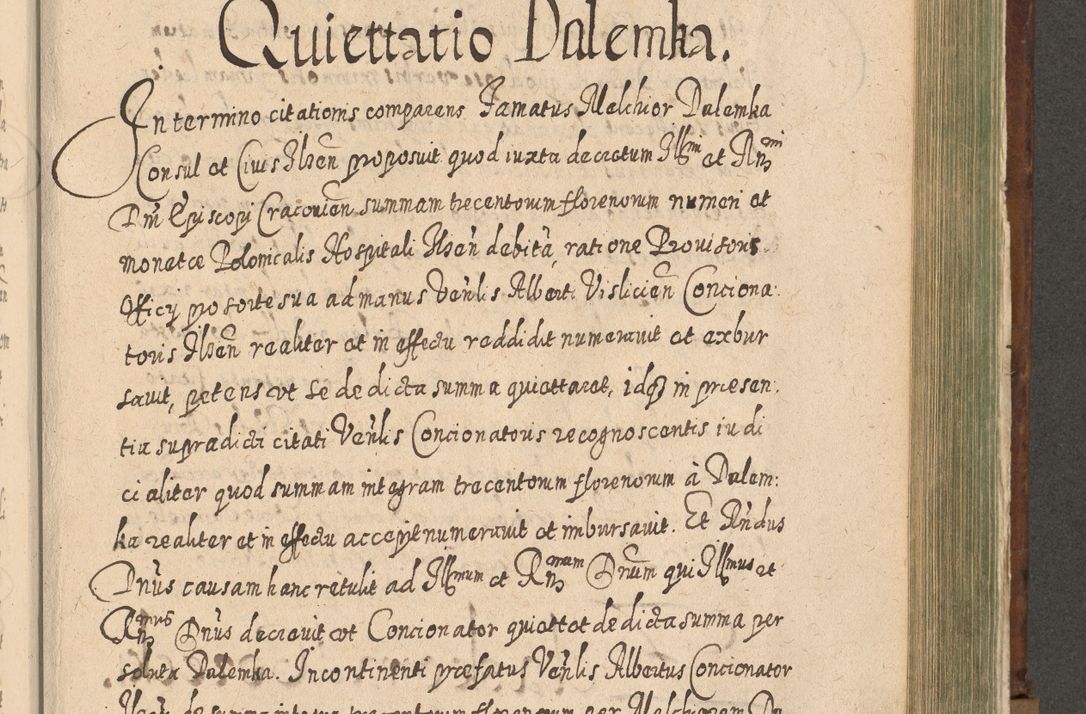 Zdjęcie nr 1164 dla obiektu archiwalnego: Acta actorum, causarum spiritualium, civilium, criminalium, obligationum, quietationum, inscpritionum, cessionum, decimarum, testamentorum R. D. Martini Szyszkowski, episcopi Cracoviensis, ducis Severiensis in annis 1620 - 1623. Tomus secundus.