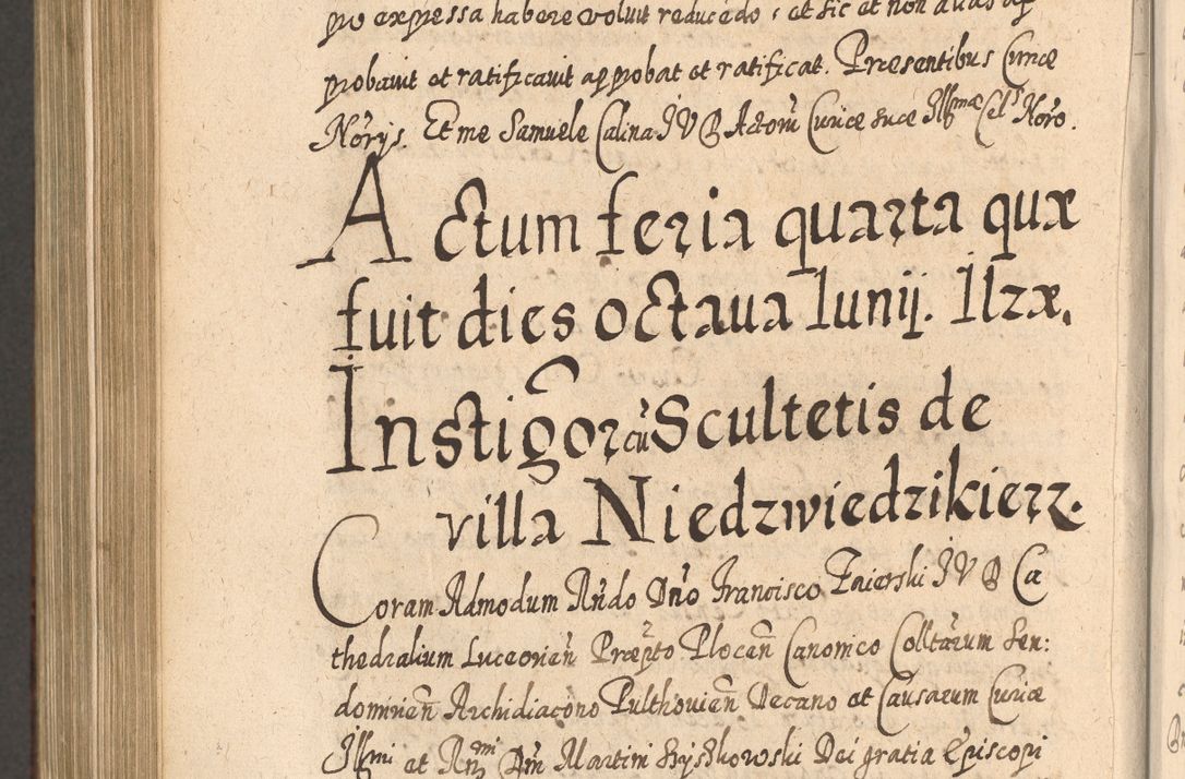 Zdjęcie nr 1127 dla obiektu archiwalnego: Acta actorum, causarum spiritualium, civilium, criminalium, obligationum, quietationum, inscpritionum, cessionum, decimarum, testamentorum R. D. Martini Szyszkowski, episcopi Cracoviensis, ducis Severiensis in annis 1620 - 1623. Tomus secundus.