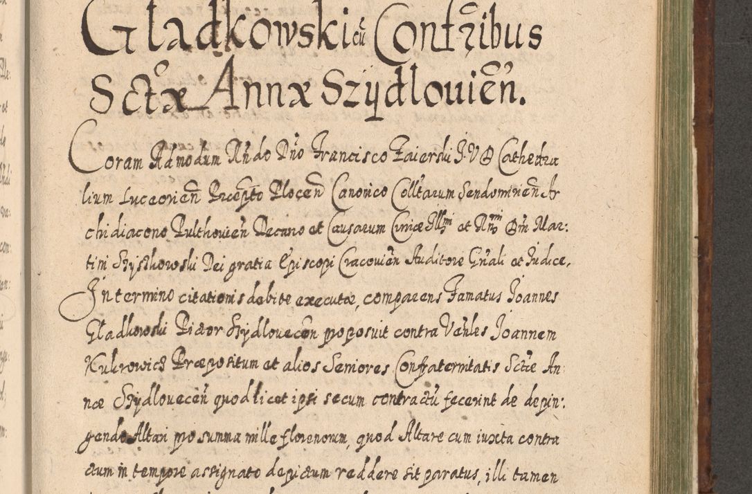 Zdjęcie nr 1084 dla obiektu archiwalnego: Acta actorum, causarum spiritualium, civilium, criminalium, obligationum, quietationum, inscpritionum, cessionum, decimarum, testamentorum R. D. Martini Szyszkowski, episcopi Cracoviensis, ducis Severiensis in annis 1620 - 1623. Tomus secundus.