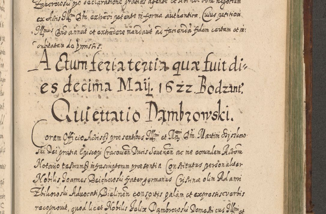 Zdjęcie nr 1074 dla obiektu archiwalnego: Acta actorum, causarum spiritualium, civilium, criminalium, obligationum, quietationum, inscpritionum, cessionum, decimarum, testamentorum R. D. Martini Szyszkowski, episcopi Cracoviensis, ducis Severiensis in annis 1620 - 1623. Tomus secundus.