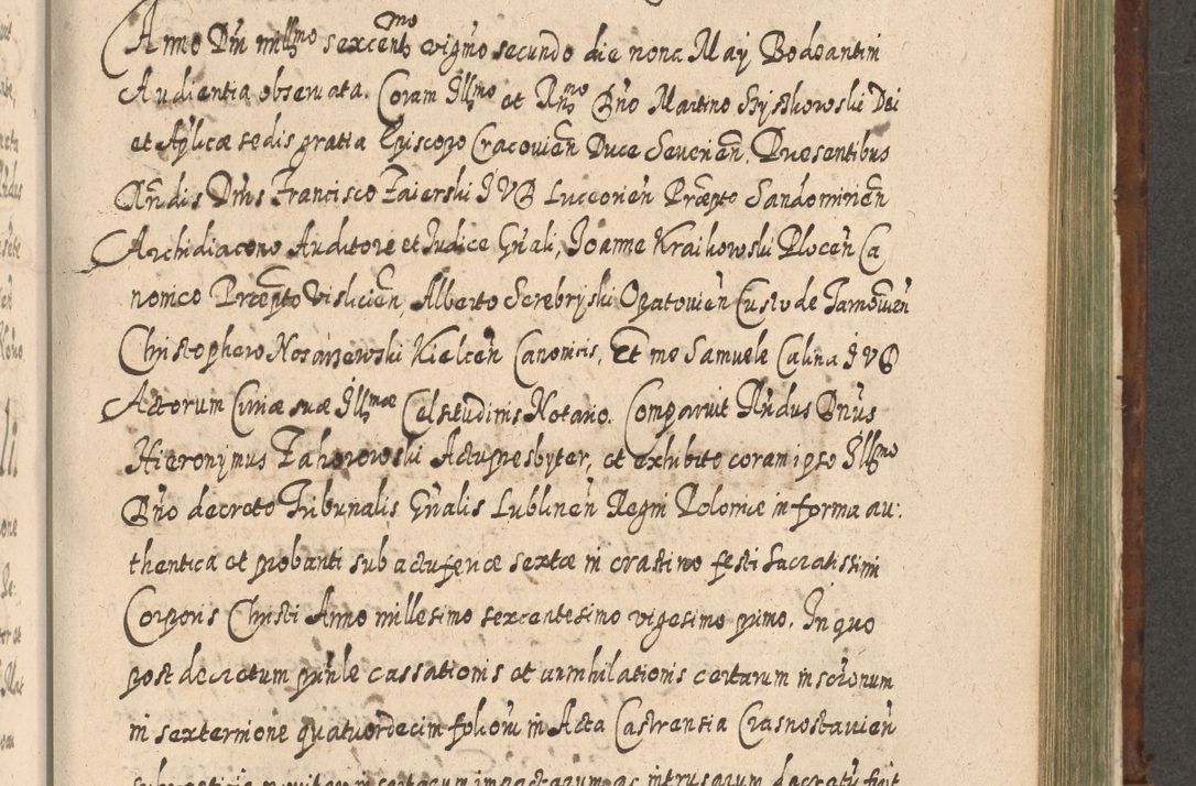 Zdjęcie nr 1072 dla obiektu archiwalnego: Acta actorum, causarum spiritualium, civilium, criminalium, obligationum, quietationum, inscpritionum, cessionum, decimarum, testamentorum R. D. Martini Szyszkowski, episcopi Cracoviensis, ducis Severiensis in annis 1620 - 1623. Tomus secundus.