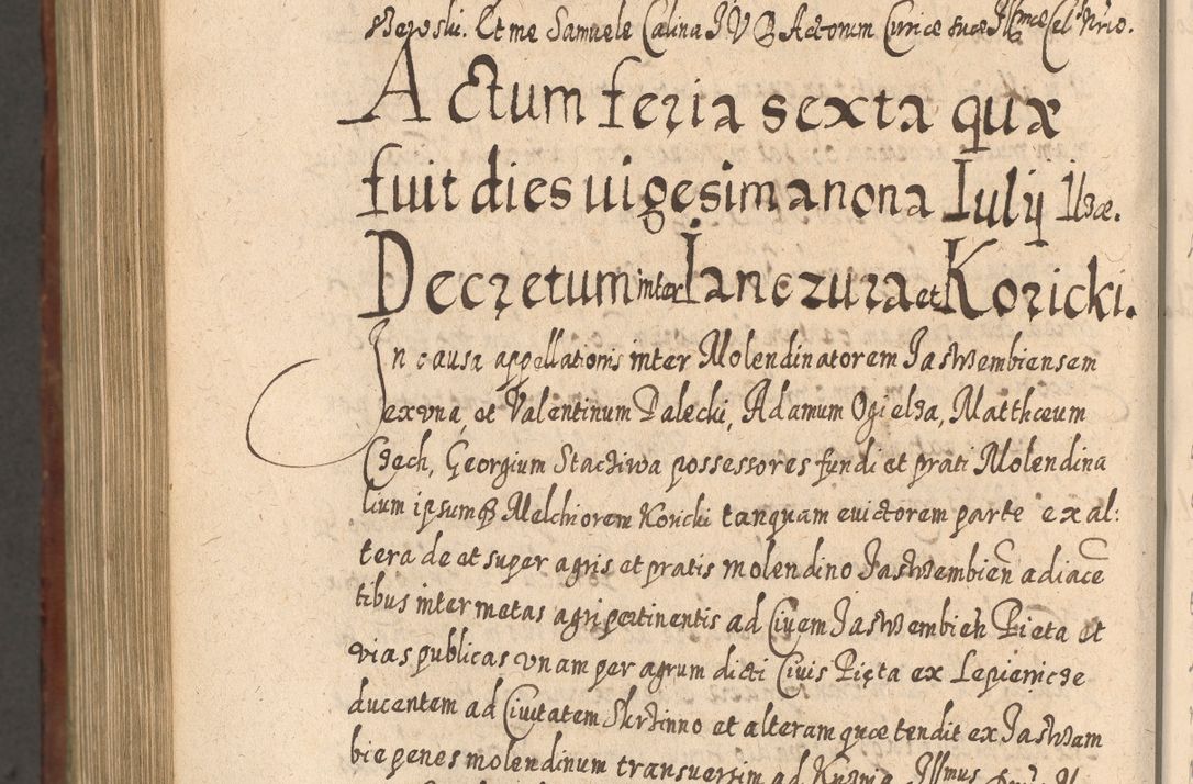 Zdjęcie nr 1215 dla obiektu archiwalnego: Acta actorum, causarum spiritualium, civilium, criminalium, obligationum, quietationum, inscpritionum, cessionum, decimarum, testamentorum R. D. Martini Szyszkowski, episcopi Cracoviensis, ducis Severiensis in annis 1620 - 1623. Tomus secundus.