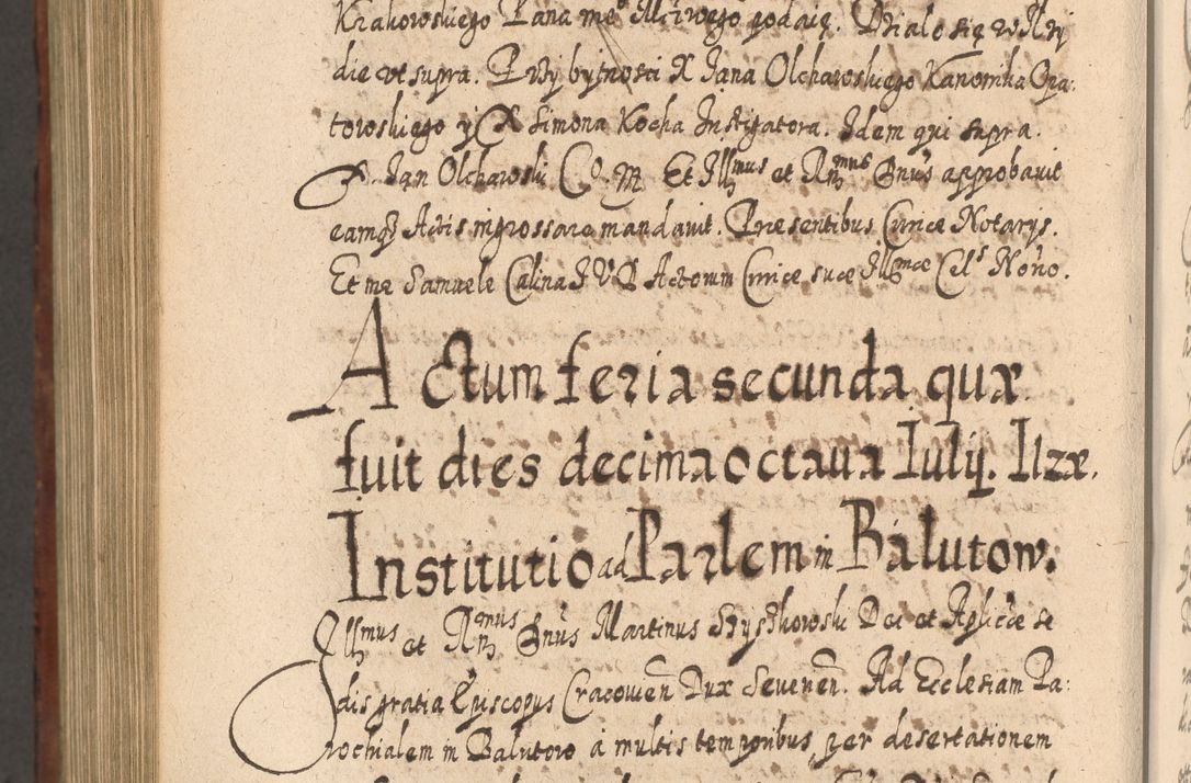 Zdjęcie nr 1207 dla obiektu archiwalnego: Acta actorum, causarum spiritualium, civilium, criminalium, obligationum, quietationum, inscpritionum, cessionum, decimarum, testamentorum R. D. Martini Szyszkowski, episcopi Cracoviensis, ducis Severiensis in annis 1620 - 1623. Tomus secundus.