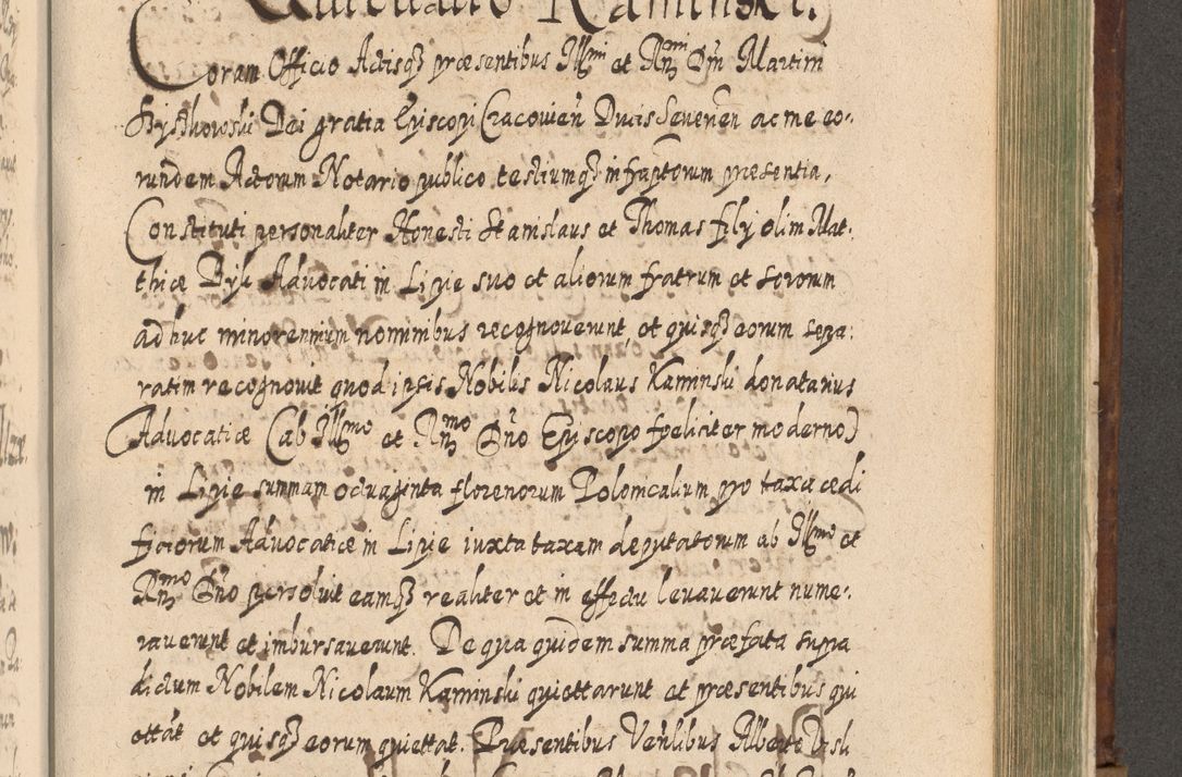 Zdjęcie nr 1208 dla obiektu archiwalnego: Acta actorum, causarum spiritualium, civilium, criminalium, obligationum, quietationum, inscpritionum, cessionum, decimarum, testamentorum R. D. Martini Szyszkowski, episcopi Cracoviensis, ducis Severiensis in annis 1620 - 1623. Tomus secundus.