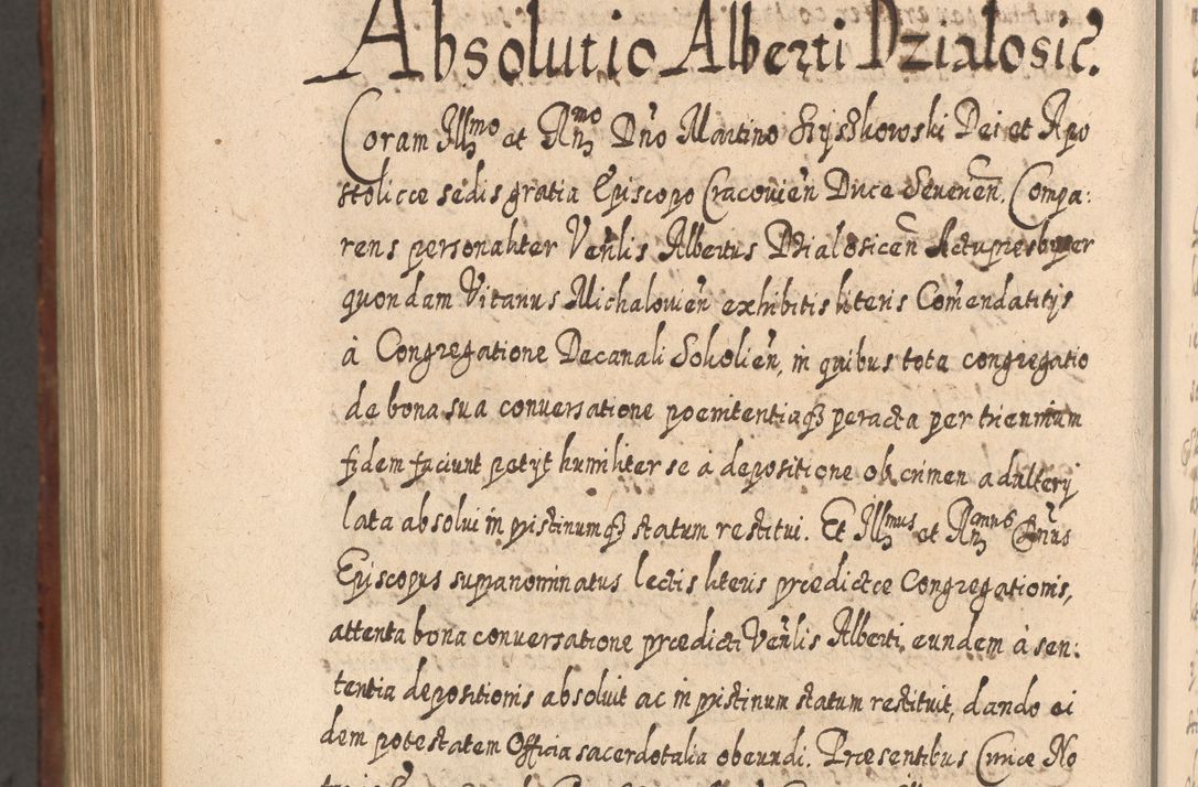Zdjęcie nr 1205 dla obiektu archiwalnego: Acta actorum, causarum spiritualium, civilium, criminalium, obligationum, quietationum, inscpritionum, cessionum, decimarum, testamentorum R. D. Martini Szyszkowski, episcopi Cracoviensis, ducis Severiensis in annis 1620 - 1623. Tomus secundus.