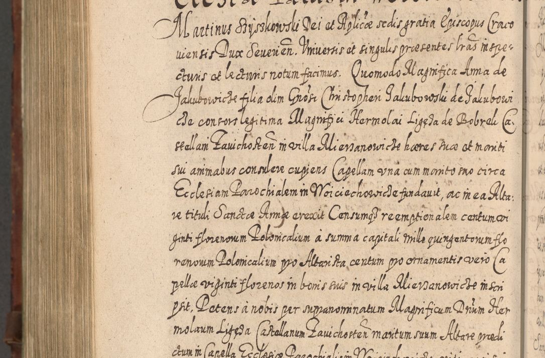 Zdjęcie nr 1369 dla obiektu archiwalnego: Acta actorum, causarum spiritualium, civilium, criminalium, obligationum, quietationum, inscpritionum, cessionum, decimarum, testamentorum R. D. Martini Szyszkowski, episcopi Cracoviensis, ducis Severiensis in annis 1620 - 1623. Tomus secundus.