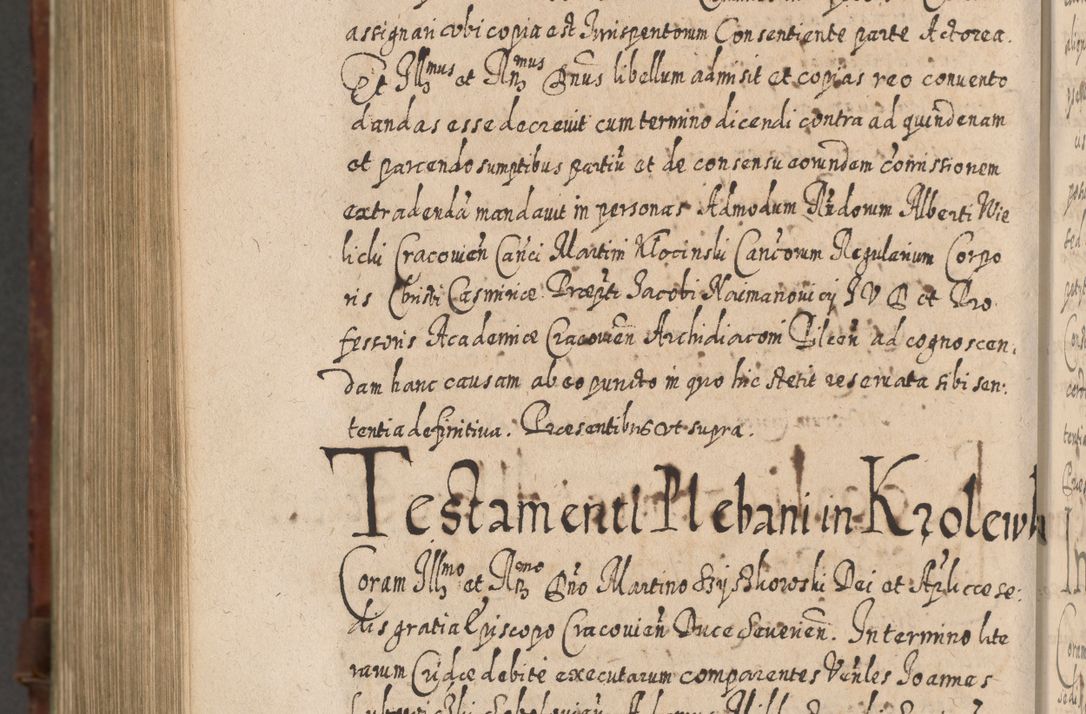 Zdjęcie nr 1349 dla obiektu archiwalnego: Acta actorum, causarum spiritualium, civilium, criminalium, obligationum, quietationum, inscpritionum, cessionum, decimarum, testamentorum R. D. Martini Szyszkowski, episcopi Cracoviensis, ducis Severiensis in annis 1620 - 1623. Tomus secundus.