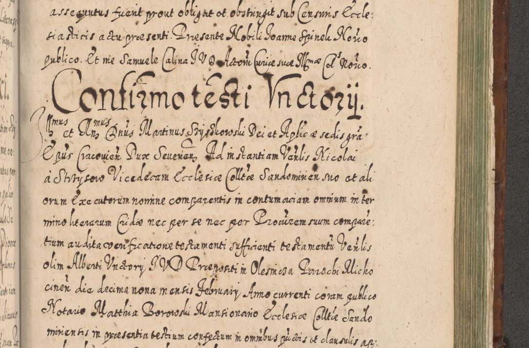 Zdjęcie nr 1342 dla obiektu archiwalnego: Acta actorum, causarum spiritualium, civilium, criminalium, obligationum, quietationum, inscpritionum, cessionum, decimarum, testamentorum R. D. Martini Szyszkowski, episcopi Cracoviensis, ducis Severiensis in annis 1620 - 1623. Tomus secundus.