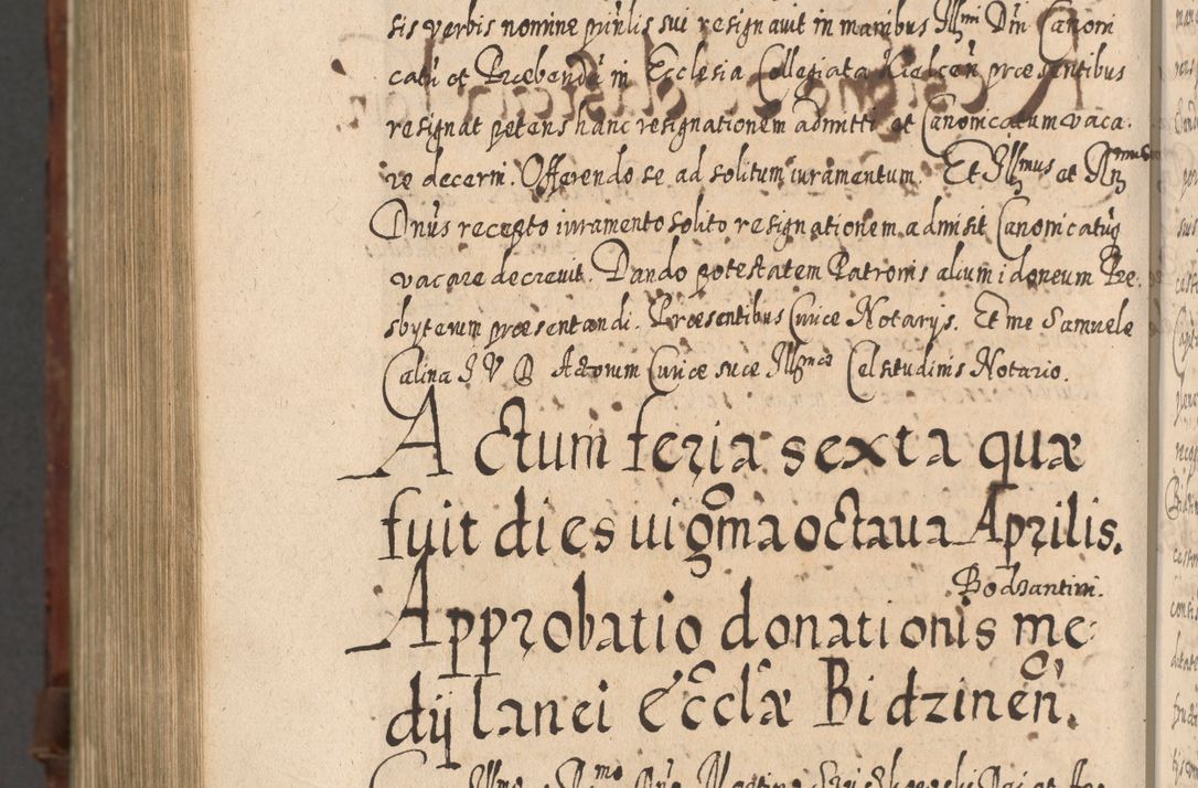 Zdjęcie nr 1337 dla obiektu archiwalnego: Acta actorum, causarum spiritualium, civilium, criminalium, obligationum, quietationum, inscpritionum, cessionum, decimarum, testamentorum R. D. Martini Szyszkowski, episcopi Cracoviensis, ducis Severiensis in annis 1620 - 1623. Tomus secundus.