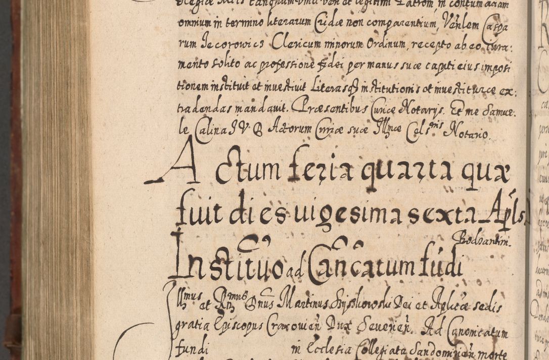 Zdjęcie nr 1335 dla obiektu archiwalnego: Acta actorum, causarum spiritualium, civilium, criminalium, obligationum, quietationum, inscpritionum, cessionum, decimarum, testamentorum R. D. Martini Szyszkowski, episcopi Cracoviensis, ducis Severiensis in annis 1620 - 1623. Tomus secundus.