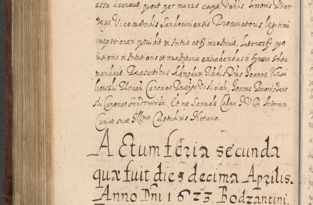 Zdjęcie nr 1329 dla obiektu archiwalnego: Acta actorum, causarum spiritualium, civilium, criminalium, obligationum, quietationum, inscpritionum, cessionum, decimarum, testamentorum R. D. Martini Szyszkowski, episcopi Cracoviensis, ducis Severiensis in annis 1620 - 1623. Tomus secundus.