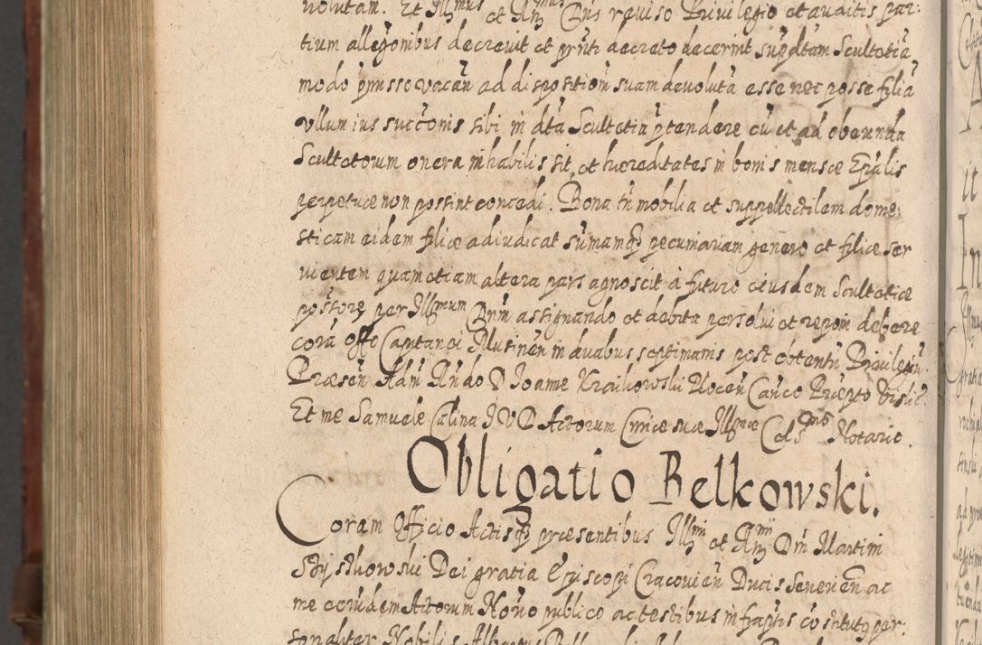 Zdjęcie nr 1315 dla obiektu archiwalnego: Acta actorum, causarum spiritualium, civilium, criminalium, obligationum, quietationum, inscpritionum, cessionum, decimarum, testamentorum R. D. Martini Szyszkowski, episcopi Cracoviensis, ducis Severiensis in annis 1620 - 1623. Tomus secundus.
