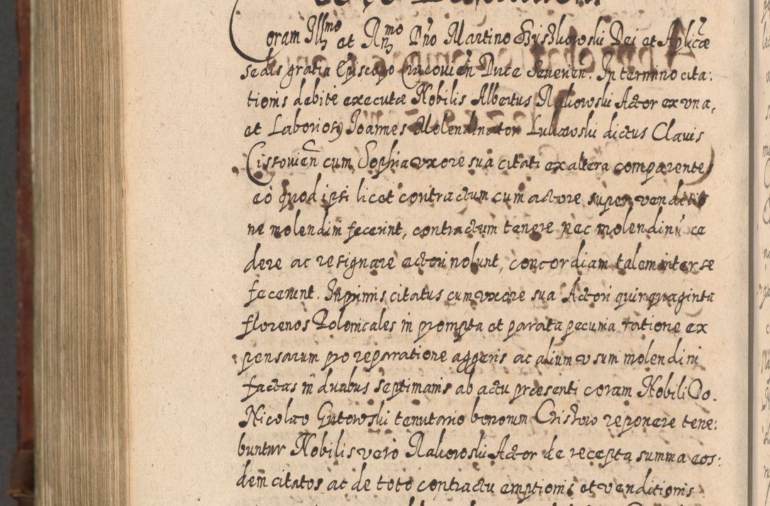 Zdjęcie nr 1309 dla obiektu archiwalnego: Acta actorum, causarum spiritualium, civilium, criminalium, obligationum, quietationum, inscpritionum, cessionum, decimarum, testamentorum R. D. Martini Szyszkowski, episcopi Cracoviensis, ducis Severiensis in annis 1620 - 1623. Tomus secundus.