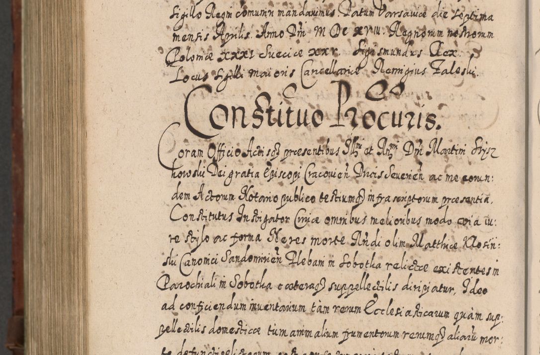 Zdjęcie nr 1307 dla obiektu archiwalnego: Acta actorum, causarum spiritualium, civilium, criminalium, obligationum, quietationum, inscpritionum, cessionum, decimarum, testamentorum R. D. Martini Szyszkowski, episcopi Cracoviensis, ducis Severiensis in annis 1620 - 1623. Tomus secundus.