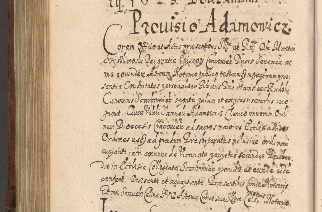 Zdjęcie nr 1297 dla obiektu archiwalnego: Acta actorum, causarum spiritualium, civilium, criminalium, obligationum, quietationum, inscpritionum, cessionum, decimarum, testamentorum R. D. Martini Szyszkowski, episcopi Cracoviensis, ducis Severiensis in annis 1620 - 1623. Tomus secundus.
