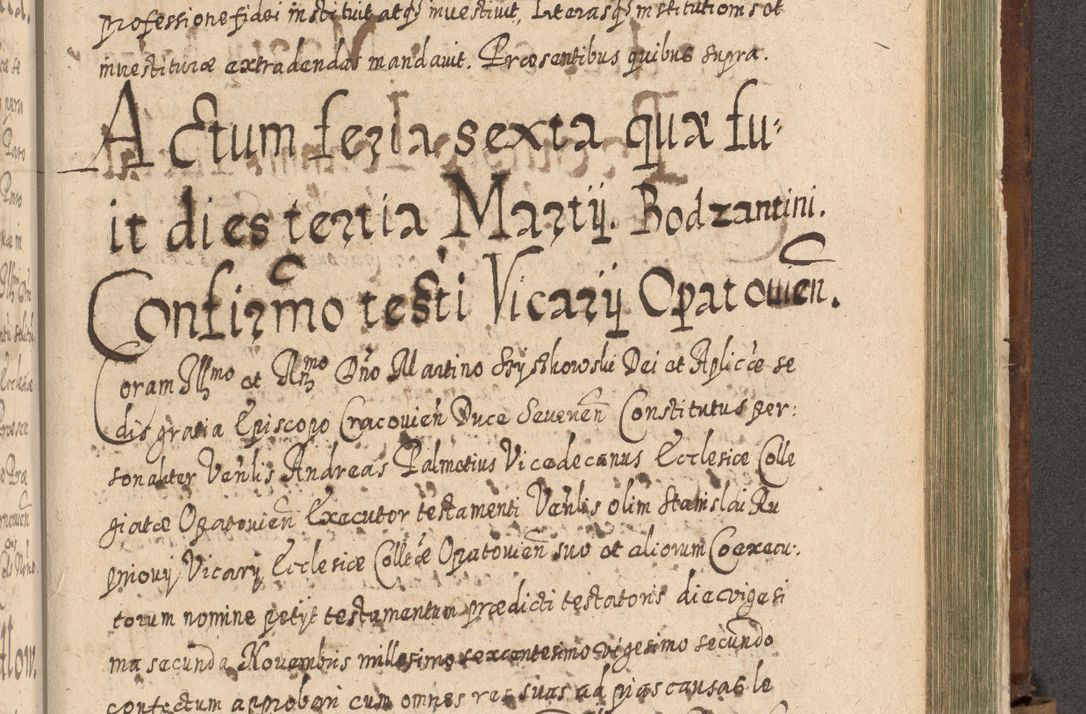 Zdjęcie nr 1284 dla obiektu archiwalnego: Acta actorum, causarum spiritualium, civilium, criminalium, obligationum, quietationum, inscpritionum, cessionum, decimarum, testamentorum R. D. Martini Szyszkowski, episcopi Cracoviensis, ducis Severiensis in annis 1620 - 1623. Tomus secundus.