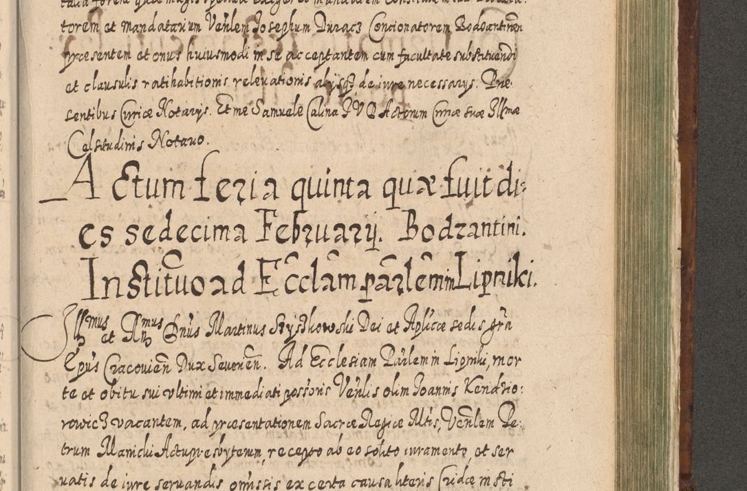 Zdjęcie nr 1280 dla obiektu archiwalnego: Acta actorum, causarum spiritualium, civilium, criminalium, obligationum, quietationum, inscpritionum, cessionum, decimarum, testamentorum R. D. Martini Szyszkowski, episcopi Cracoviensis, ducis Severiensis in annis 1620 - 1623. Tomus secundus.