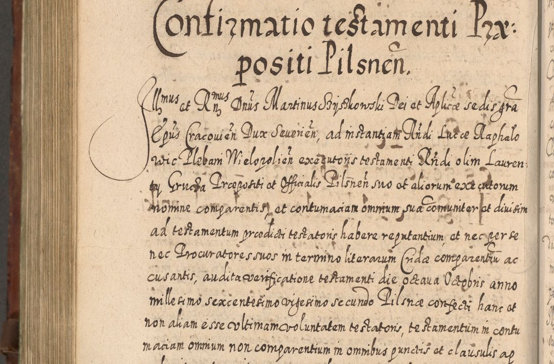 Zdjęcie nr 1281 dla obiektu archiwalnego: Acta actorum, causarum spiritualium, civilium, criminalium, obligationum, quietationum, inscpritionum, cessionum, decimarum, testamentorum R. D. Martini Szyszkowski, episcopi Cracoviensis, ducis Severiensis in annis 1620 - 1623. Tomus secundus.