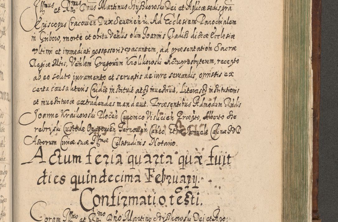 Zdjęcie nr 1278 dla obiektu archiwalnego: Acta actorum, causarum spiritualium, civilium, criminalium, obligationum, quietationum, inscpritionum, cessionum, decimarum, testamentorum R. D. Martini Szyszkowski, episcopi Cracoviensis, ducis Severiensis in annis 1620 - 1623. Tomus secundus.