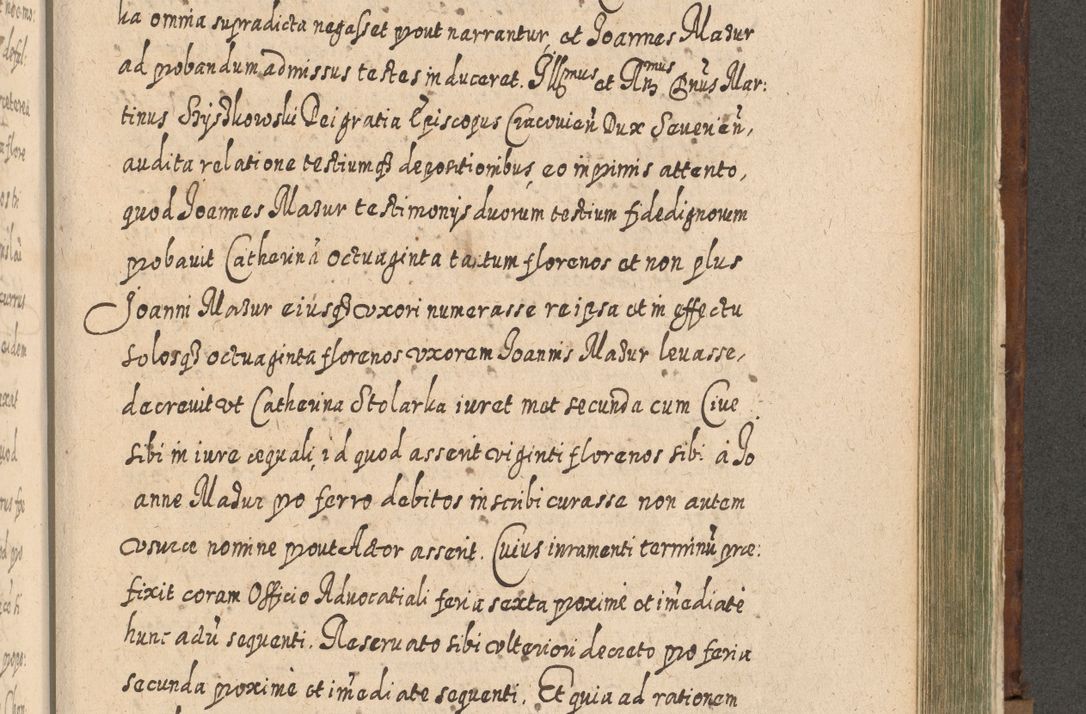 Zdjęcie nr 1238 dla obiektu archiwalnego: Acta actorum, causarum spiritualium, civilium, criminalium, obligationum, quietationum, inscpritionum, cessionum, decimarum, testamentorum R. D. Martini Szyszkowski, episcopi Cracoviensis, ducis Severiensis in annis 1620 - 1623. Tomus secundus.
