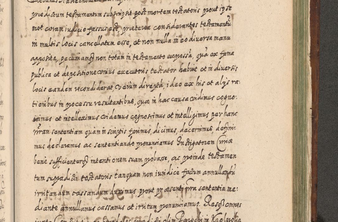 Zdjęcie nr 1418 dla obiektu archiwalnego: Acta actorum, causarum spiritualium, civilium, criminalium, obligationum, quietationum, inscpritionum, cessionum, decimarum, testamentorum R. D. Martini Szyszkowski, episcopi Cracoviensis, ducis Severiensis in annis 1620 - 1623. Tomus secundus.