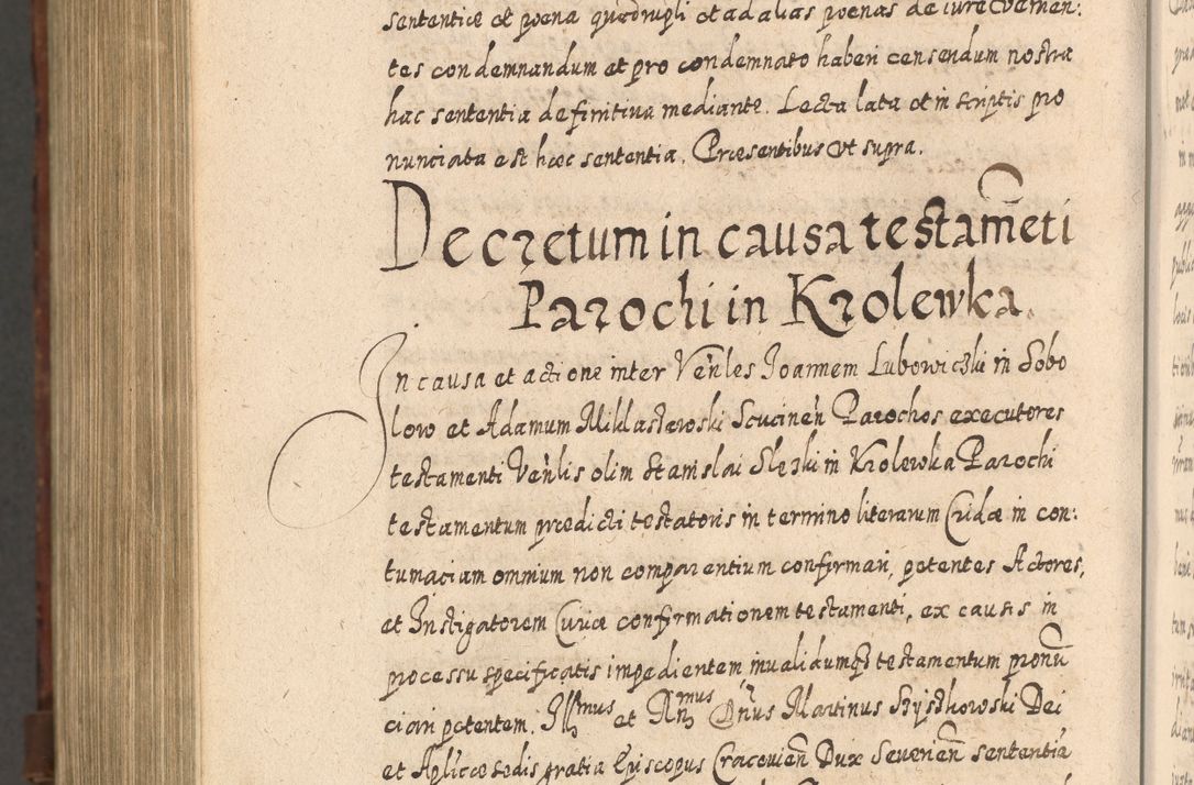 Zdjęcie nr 1417 dla obiektu archiwalnego: Acta actorum, causarum spiritualium, civilium, criminalium, obligationum, quietationum, inscpritionum, cessionum, decimarum, testamentorum R. D. Martini Szyszkowski, episcopi Cracoviensis, ducis Severiensis in annis 1620 - 1623. Tomus secundus.