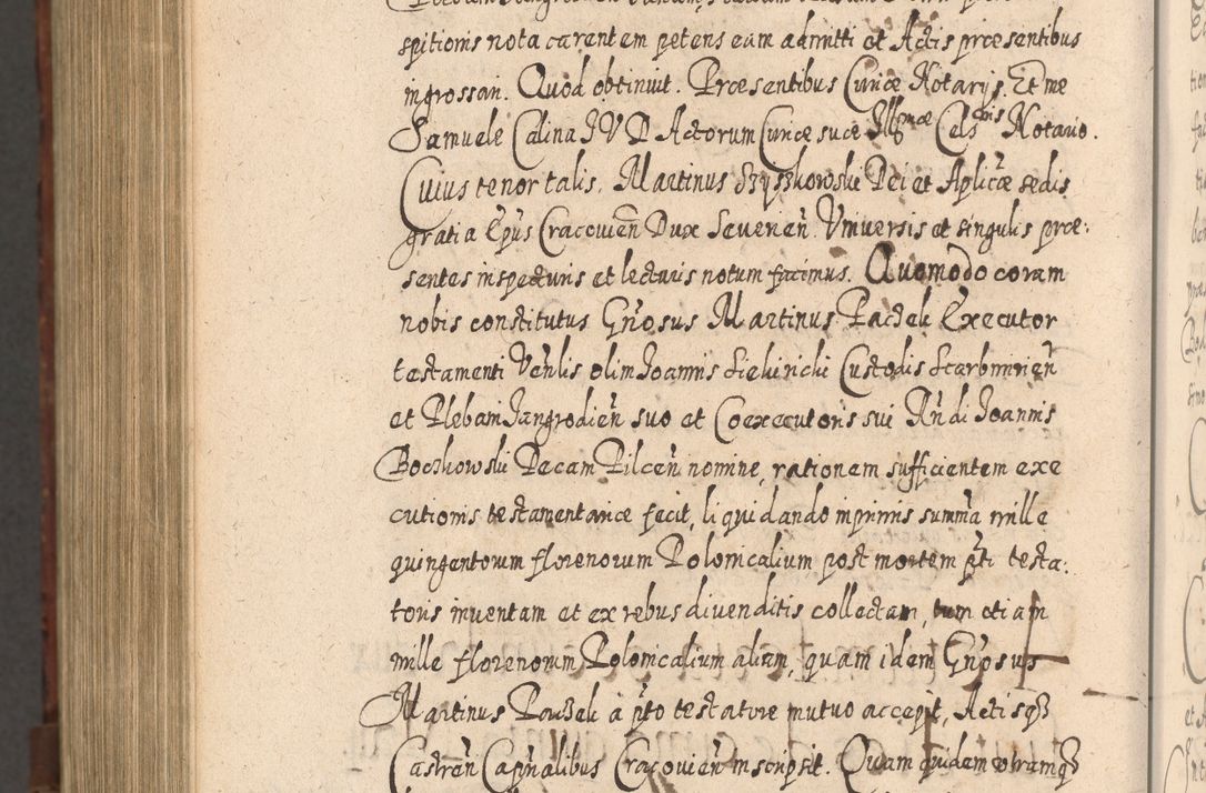 Zdjęcie nr 1401 dla obiektu archiwalnego: Acta actorum, causarum spiritualium, civilium, criminalium, obligationum, quietationum, inscpritionum, cessionum, decimarum, testamentorum R. D. Martini Szyszkowski, episcopi Cracoviensis, ducis Severiensis in annis 1620 - 1623. Tomus secundus.