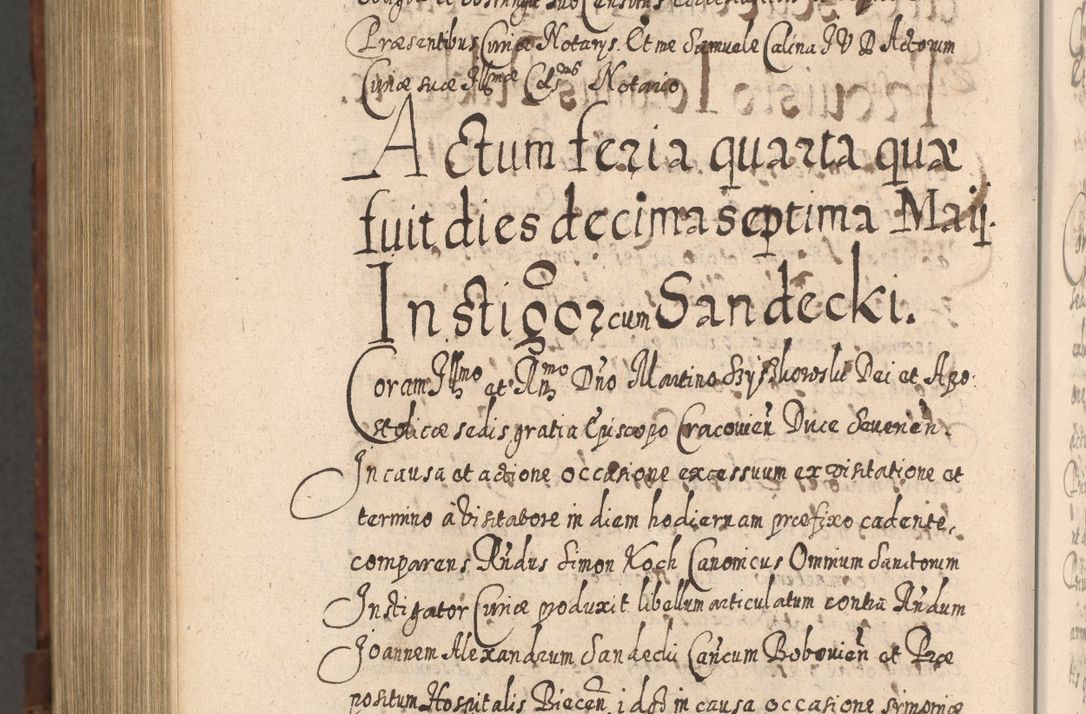 Zdjęcie nr 1405 dla obiektu archiwalnego: Acta actorum, causarum spiritualium, civilium, criminalium, obligationum, quietationum, inscpritionum, cessionum, decimarum, testamentorum R. D. Martini Szyszkowski, episcopi Cracoviensis, ducis Severiensis in annis 1620 - 1623. Tomus secundus.