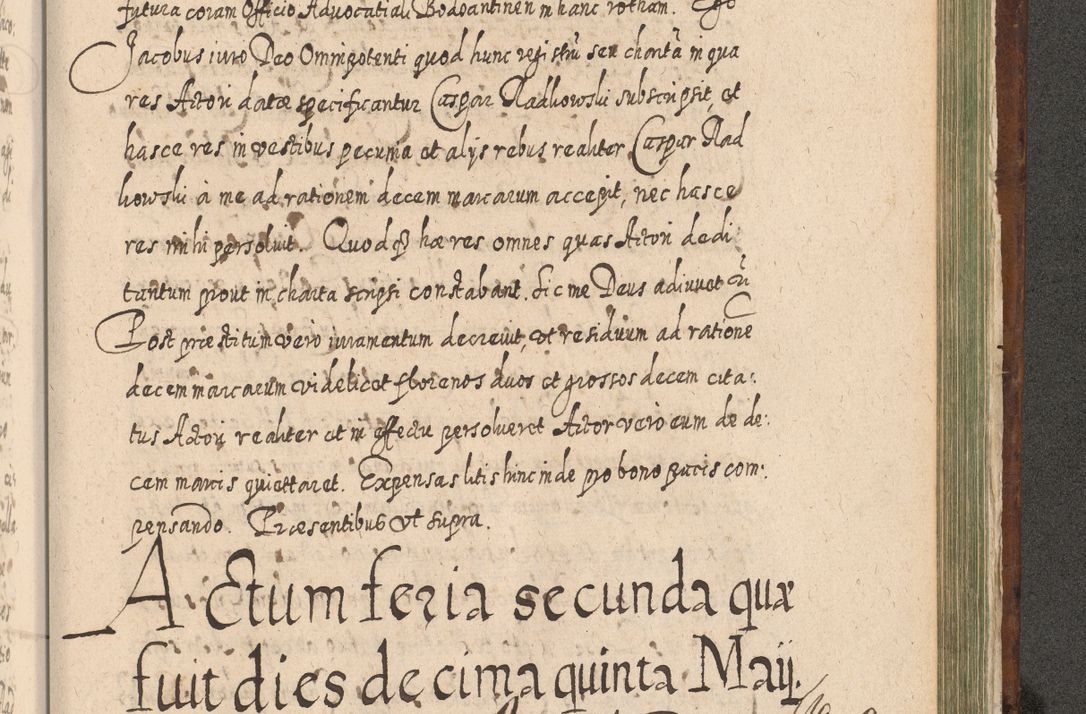 Zdjęcie nr 1400 dla obiektu archiwalnego: Acta actorum, causarum spiritualium, civilium, criminalium, obligationum, quietationum, inscpritionum, cessionum, decimarum, testamentorum R. D. Martini Szyszkowski, episcopi Cracoviensis, ducis Severiensis in annis 1620 - 1623. Tomus secundus.