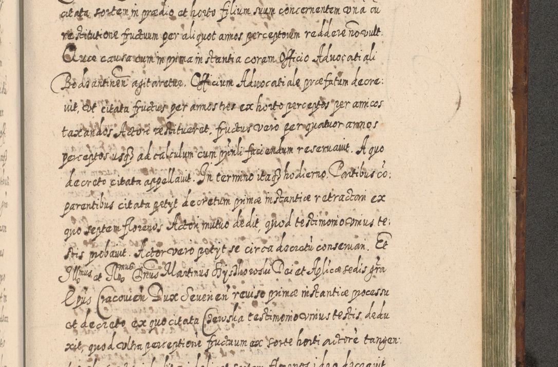 Zdjęcie nr 1398 dla obiektu archiwalnego: Acta actorum, causarum spiritualium, civilium, criminalium, obligationum, quietationum, inscpritionum, cessionum, decimarum, testamentorum R. D. Martini Szyszkowski, episcopi Cracoviensis, ducis Severiensis in annis 1620 - 1623. Tomus secundus.