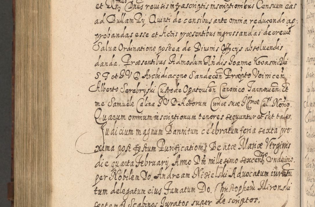 Zdjęcie nr 1503 dla obiektu archiwalnego: Acta actorum, causarum spiritualium, civilium, criminalium, obligationum, quietationum, inscpritionum, cessionum, decimarum, testamentorum R. D. Martini Szyszkowski, episcopi Cracoviensis, ducis Severiensis in annis 1620 - 1623. Tomus secundus.