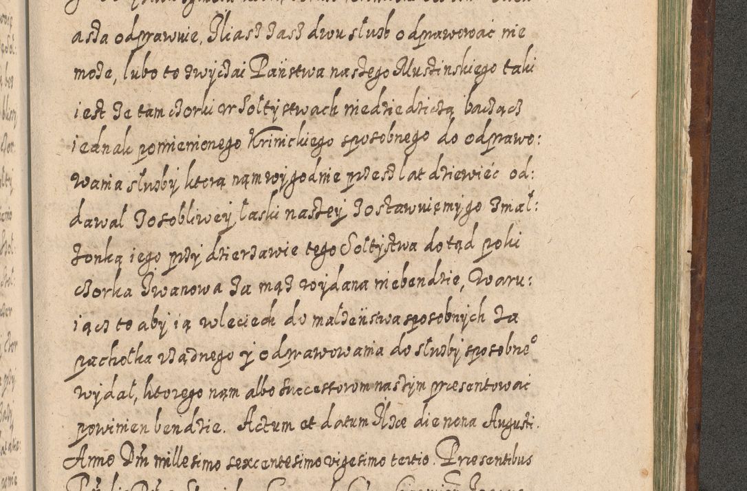 Zdjęcie nr 1494 dla obiektu archiwalnego: Acta actorum, causarum spiritualium, civilium, criminalium, obligationum, quietationum, inscpritionum, cessionum, decimarum, testamentorum R. D. Martini Szyszkowski, episcopi Cracoviensis, ducis Severiensis in annis 1620 - 1623. Tomus secundus.