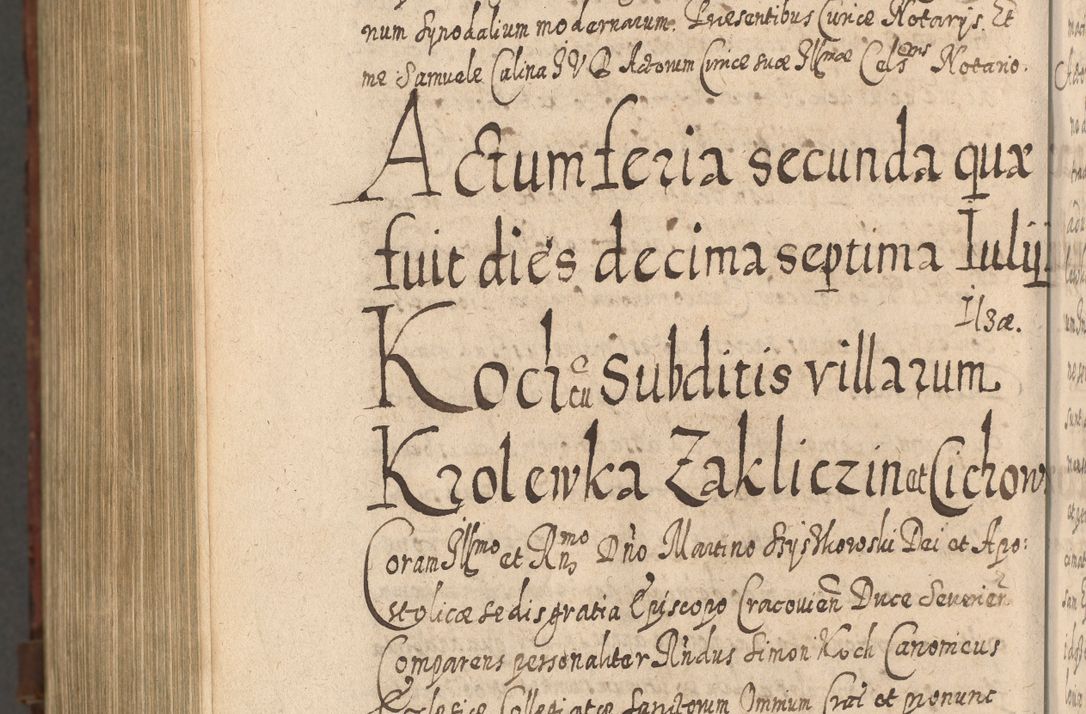 Zdjęcie nr 1487 dla obiektu archiwalnego: Acta actorum, causarum spiritualium, civilium, criminalium, obligationum, quietationum, inscpritionum, cessionum, decimarum, testamentorum R. D. Martini Szyszkowski, episcopi Cracoviensis, ducis Severiensis in annis 1620 - 1623. Tomus secundus.
