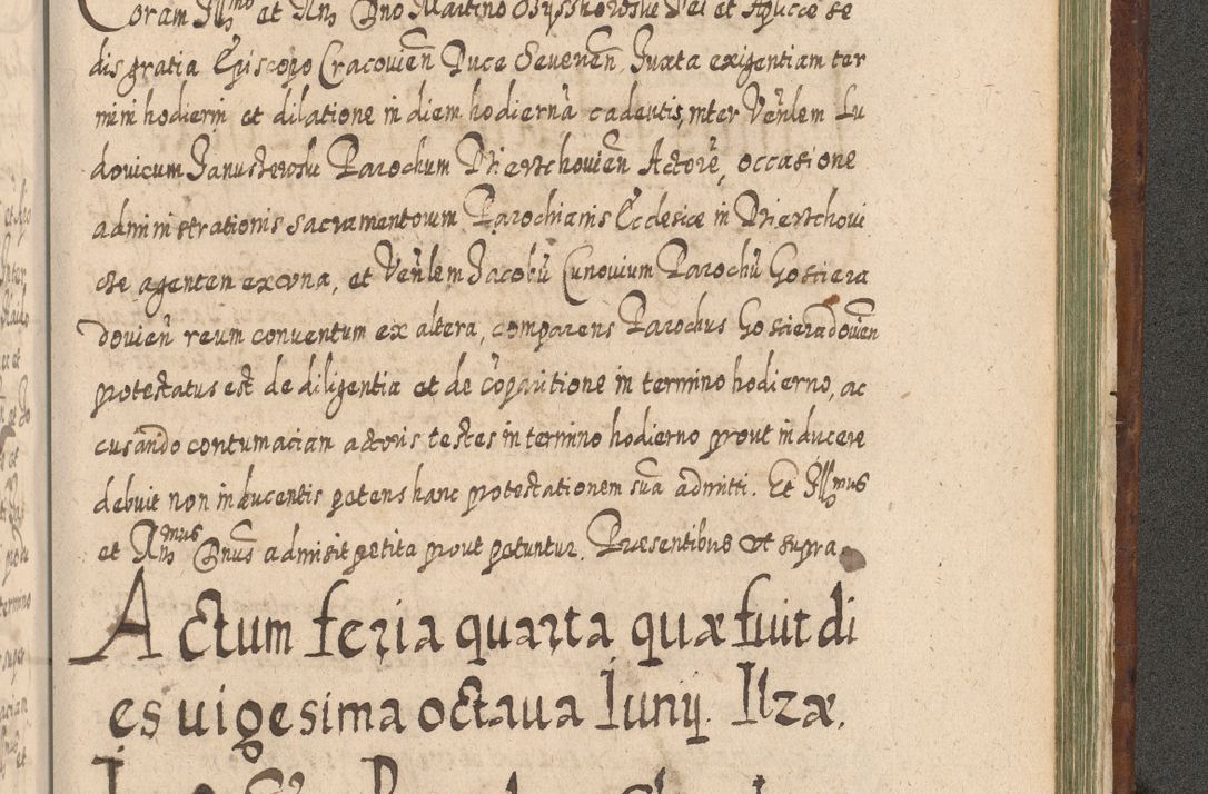 Zdjęcie nr 1464 dla obiektu archiwalnego: Acta actorum, causarum spiritualium, civilium, criminalium, obligationum, quietationum, inscpritionum, cessionum, decimarum, testamentorum R. D. Martini Szyszkowski, episcopi Cracoviensis, ducis Severiensis in annis 1620 - 1623. Tomus secundus.