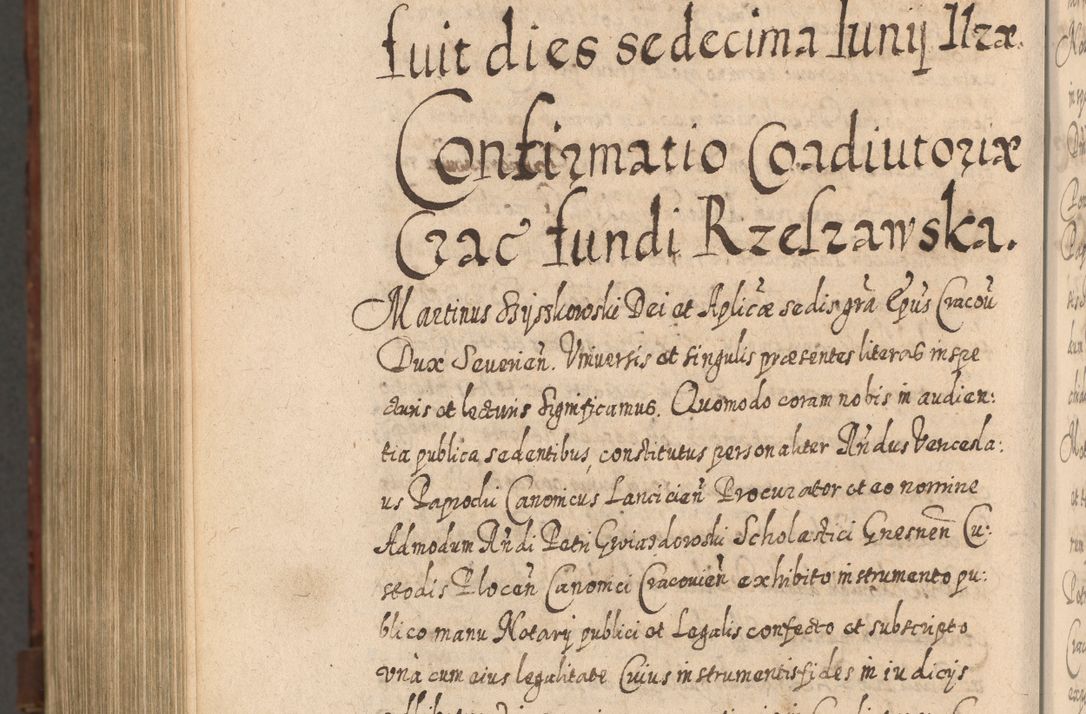 Zdjęcie nr 1443 dla obiektu archiwalnego: Acta actorum, causarum spiritualium, civilium, criminalium, obligationum, quietationum, inscpritionum, cessionum, decimarum, testamentorum R. D. Martini Szyszkowski, episcopi Cracoviensis, ducis Severiensis in annis 1620 - 1623. Tomus secundus.