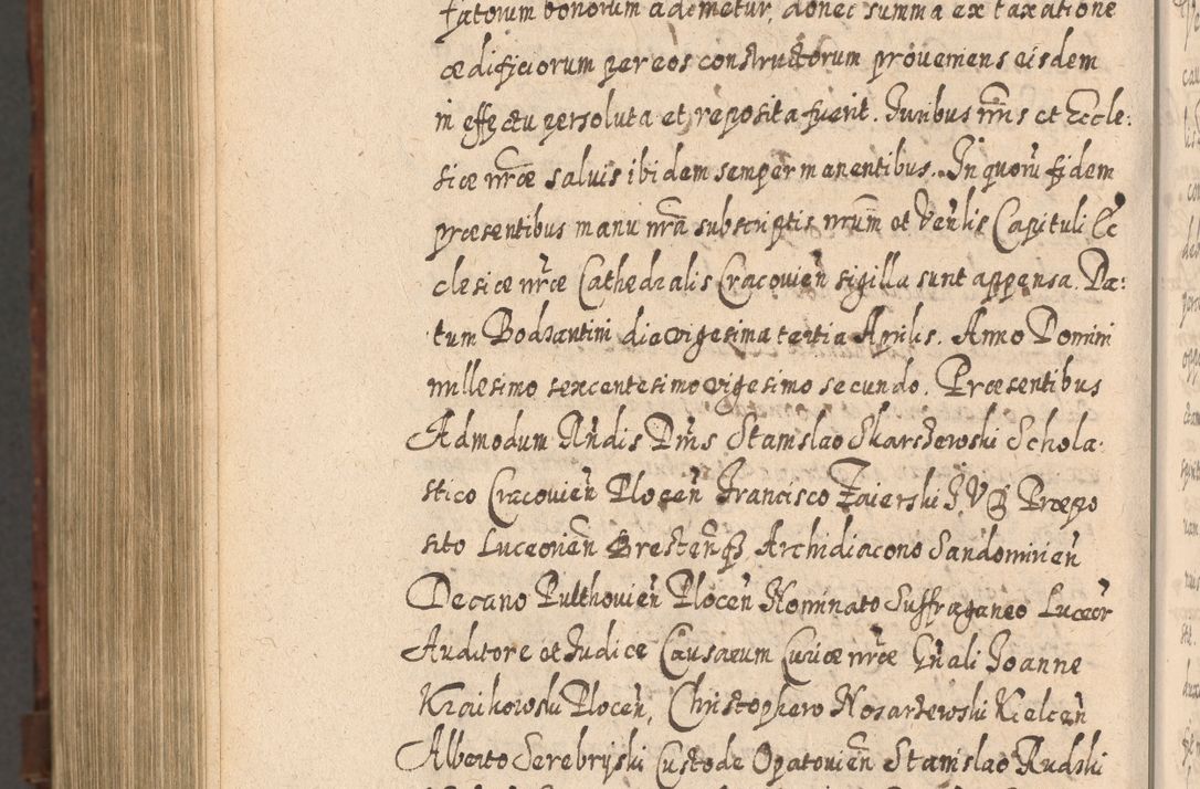 Zdjęcie nr 1437 dla obiektu archiwalnego: Acta actorum, causarum spiritualium, civilium, criminalium, obligationum, quietationum, inscpritionum, cessionum, decimarum, testamentorum R. D. Martini Szyszkowski, episcopi Cracoviensis, ducis Severiensis in annis 1620 - 1623. Tomus secundus.