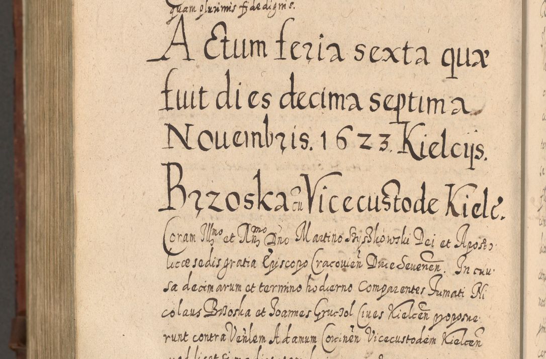 Zdjęcie nr 1631 dla obiektu archiwalnego: Acta actorum, causarum spiritualium, civilium, criminalium, obligationum, quietationum, inscpritionum, cessionum, decimarum, testamentorum R. D. Martini Szyszkowski, episcopi Cracoviensis, ducis Severiensis in annis 1620 - 1623. Tomus secundus.