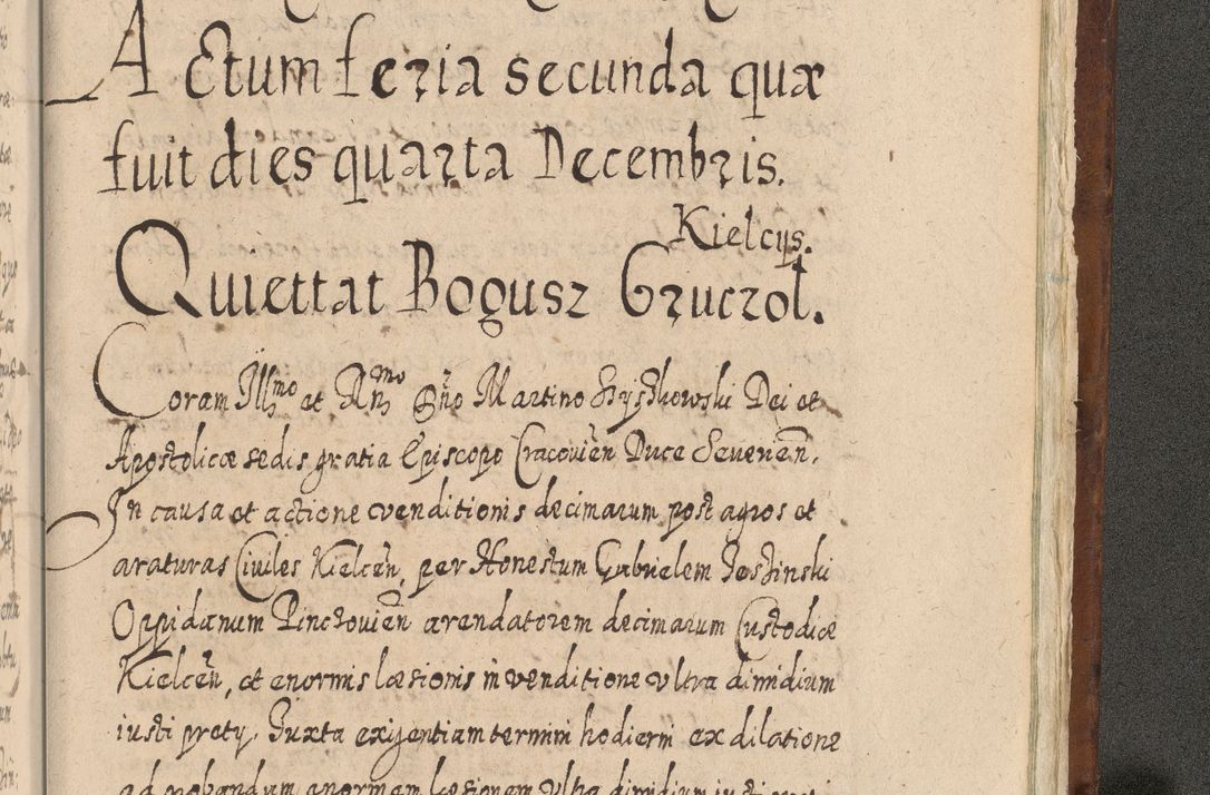 Zdjęcie nr 1640 dla obiektu archiwalnego: Acta actorum, causarum spiritualium, civilium, criminalium, obligationum, quietationum, inscpritionum, cessionum, decimarum, testamentorum R. D. Martini Szyszkowski, episcopi Cracoviensis, ducis Severiensis in annis 1620 - 1623. Tomus secundus.