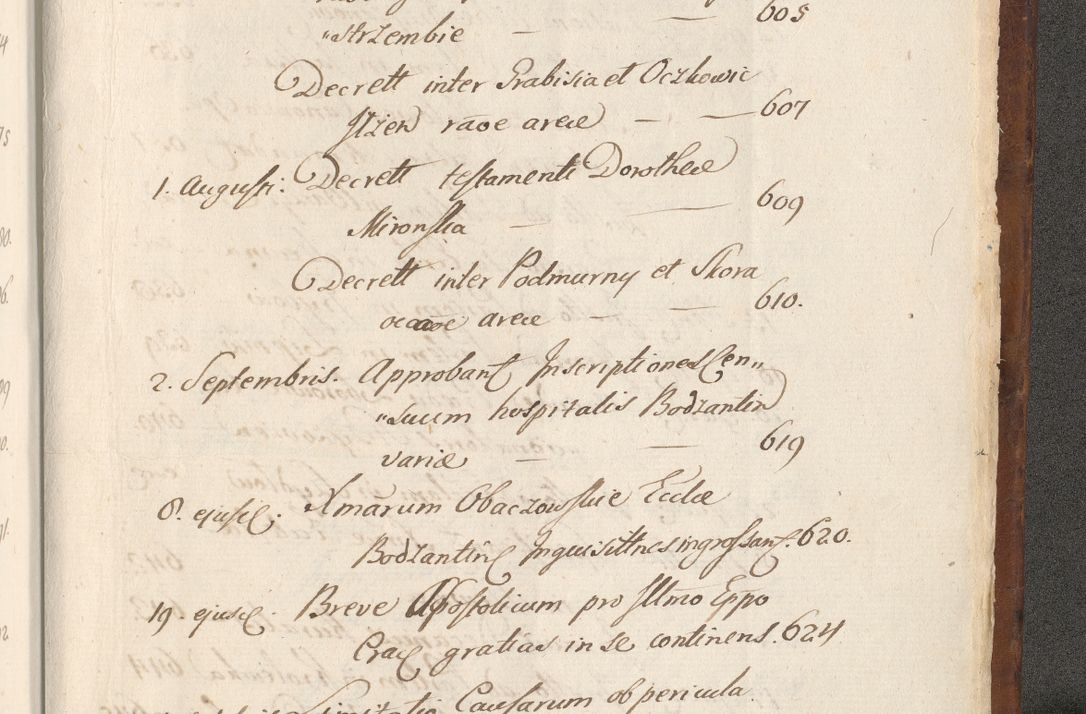 Zdjęcie nr 1690 dla obiektu archiwalnego: Acta actorum, causarum spiritualium, civilium, criminalium, obligationum, quietationum, inscpritionum, cessionum, decimarum, testamentorum R. D. Martini Szyszkowski, episcopi Cracoviensis, ducis Severiensis in annis 1620 - 1623. Tomus secundus.