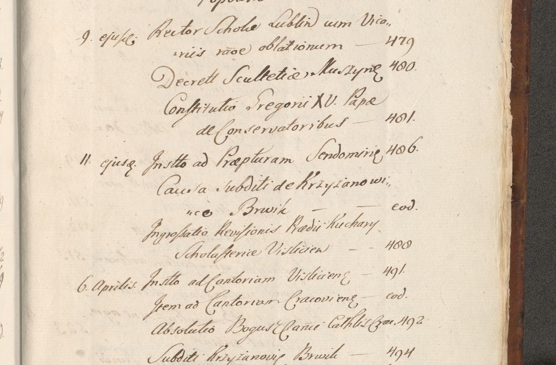 Zdjęcie nr 1686 dla obiektu archiwalnego: Acta actorum, causarum spiritualium, civilium, criminalium, obligationum, quietationum, inscpritionum, cessionum, decimarum, testamentorum R. D. Martini Szyszkowski, episcopi Cracoviensis, ducis Severiensis in annis 1620 - 1623. Tomus secundus.