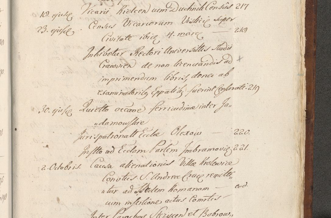 Zdjęcie nr 1676 dla obiektu archiwalnego: Acta actorum, causarum spiritualium, civilium, criminalium, obligationum, quietationum, inscpritionum, cessionum, decimarum, testamentorum R. D. Martini Szyszkowski, episcopi Cracoviensis, ducis Severiensis in annis 1620 - 1623. Tomus secundus.