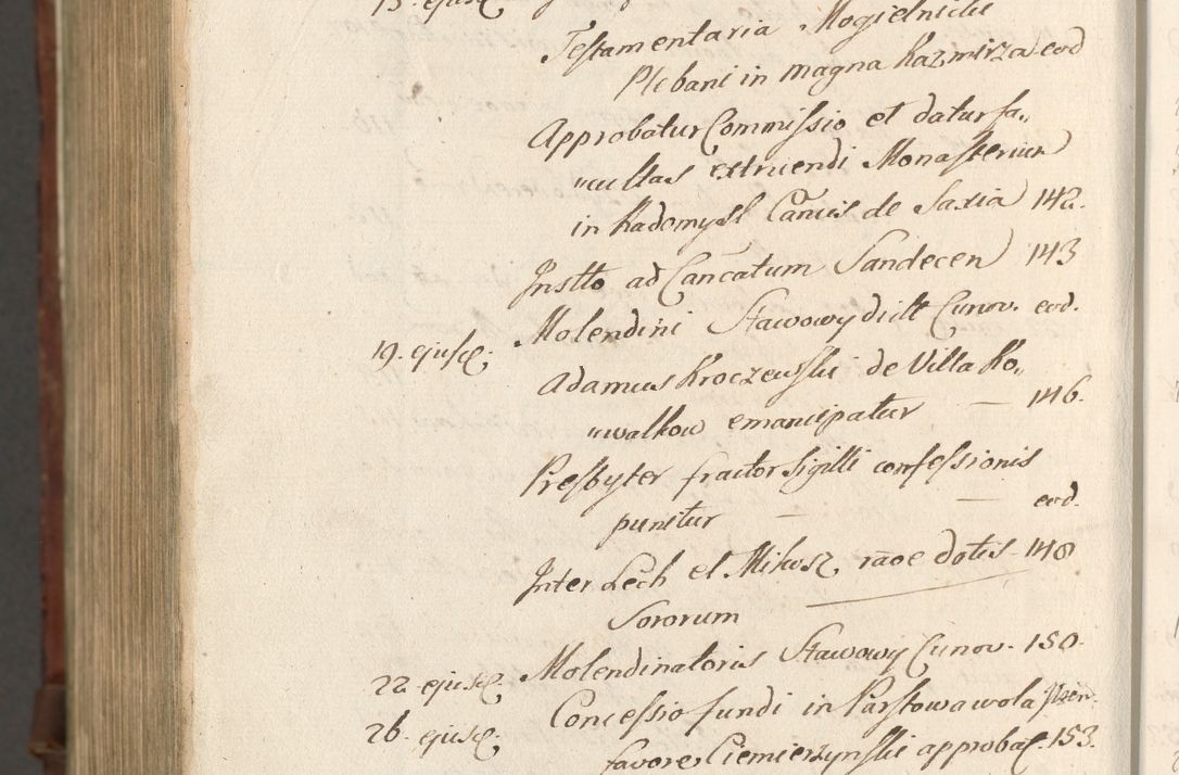 Zdjęcie nr 1673 dla obiektu archiwalnego: Acta actorum, causarum spiritualium, civilium, criminalium, obligationum, quietationum, inscpritionum, cessionum, decimarum, testamentorum R. D. Martini Szyszkowski, episcopi Cracoviensis, ducis Severiensis in annis 1620 - 1623. Tomus secundus.