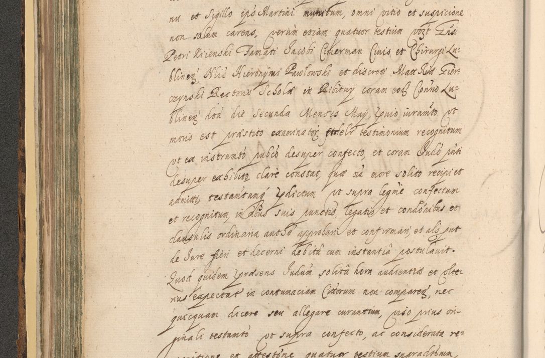 Zdjęcie nr 204 dla obiektu archiwalnego: Acta actorum, institutionum, resignationum, provisionum, decretorum, sententiarum, inscriptionum, testamentorum, confirmationum, ingrossationum, obligationum, quietationum, constitutionum R. D. Andreae Szołdrski, episcopi Kijoviensis, Gnesnensis et Posnaniensis praepositi, cantoris Cracoviensis, Vladislaviensis canonici, R. S. M. secretarii, episcopatus Cracoviensis in spiritualibus er temporalibus deputati anno 1633, 1634 et 1635