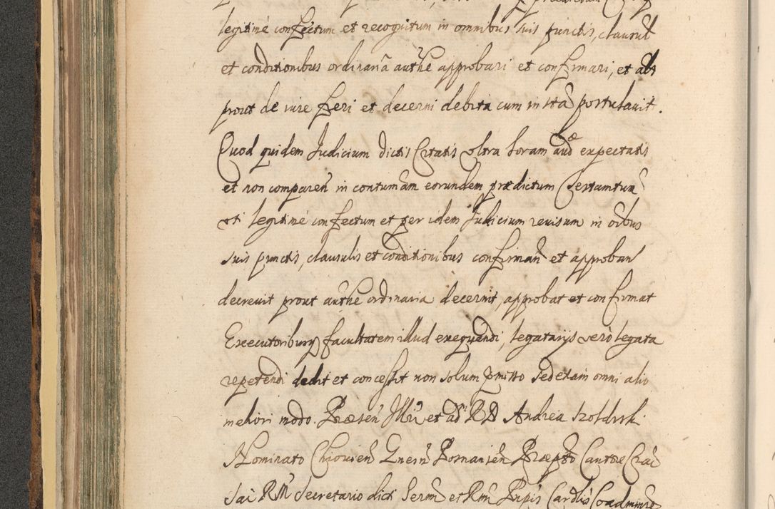 Zdjęcie nr 206 dla obiektu archiwalnego: Acta actorum, institutionum, resignationum, provisionum, decretorum, sententiarum, inscriptionum, testamentorum, confirmationum, ingrossationum, obligationum, quietationum, constitutionum R. D. Andreae Szołdrski, episcopi Kijoviensis, Gnesnensis et Posnaniensis praepositi, cantoris Cracoviensis, Vladislaviensis canonici, R. S. M. secretarii, episcopatus Cracoviensis in spiritualibus er temporalibus deputati anno 1633, 1634 et 1635