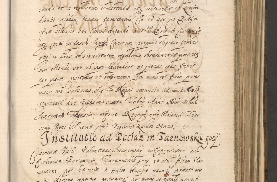Zdjęcie nr 177 dla obiektu archiwalnego: Acta actorum, institutionum, resignationum, provisionum, decretorum, sententiarum, inscriptionum, testamentorum, confirmationum, ingrossationum, obligationum, quietationum, constitutionum R. D. Andreae Szołdrski, episcopi Kijoviensis, Gnesnensis et Posnaniensis praepositi, cantoris Cracoviensis, Vladislaviensis canonici, R. S. M. secretarii, episcopatus Cracoviensis in spiritualibus er temporalibus deputati anno 1633, 1634 et 1635