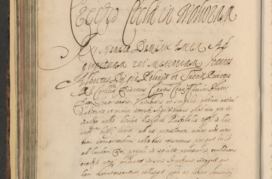 Zdjęcie nr 166 dla obiektu archiwalnego: Acta actorum, institutionum, resignationum, provisionum, decretorum, sententiarum, inscriptionum, testamentorum, confirmationum, ingrossationum, obligationum, quietationum, constitutionum R. D. Andreae Szołdrski, episcopi Kijoviensis, Gnesnensis et Posnaniensis praepositi, cantoris Cracoviensis, Vladislaviensis canonici, R. S. M. secretarii, episcopatus Cracoviensis in spiritualibus er temporalibus deputati anno 1633, 1634 et 1635