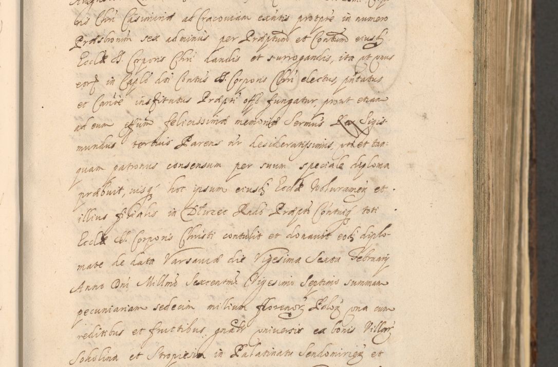 Zdjęcie nr 167 dla obiektu archiwalnego: Acta actorum, institutionum, resignationum, provisionum, decretorum, sententiarum, inscriptionum, testamentorum, confirmationum, ingrossationum, obligationum, quietationum, constitutionum R. D. Andreae Szołdrski, episcopi Kijoviensis, Gnesnensis et Posnaniensis praepositi, cantoris Cracoviensis, Vladislaviensis canonici, R. S. M. secretarii, episcopatus Cracoviensis in spiritualibus er temporalibus deputati anno 1633, 1634 et 1635