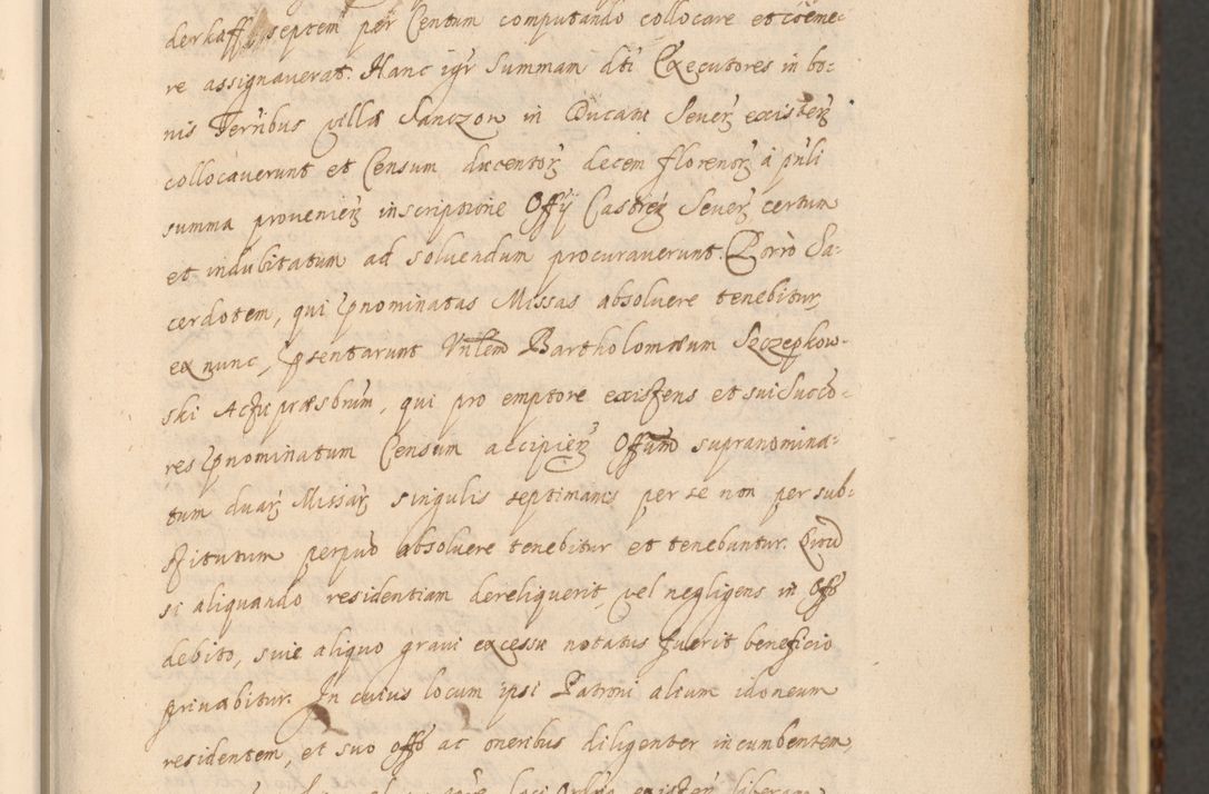 Zdjęcie nr 159 dla obiektu archiwalnego: Acta actorum, institutionum, resignationum, provisionum, decretorum, sententiarum, inscriptionum, testamentorum, confirmationum, ingrossationum, obligationum, quietationum, constitutionum R. D. Andreae Szołdrski, episcopi Kijoviensis, Gnesnensis et Posnaniensis praepositi, cantoris Cracoviensis, Vladislaviensis canonici, R. S. M. secretarii, episcopatus Cracoviensis in spiritualibus er temporalibus deputati anno 1633, 1634 et 1635