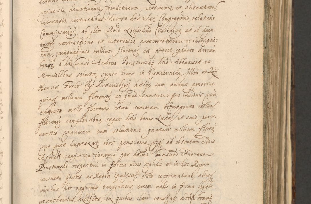 Zdjęcie nr 153 dla obiektu archiwalnego: Acta actorum, institutionum, resignationum, provisionum, decretorum, sententiarum, inscriptionum, testamentorum, confirmationum, ingrossationum, obligationum, quietationum, constitutionum R. D. Andreae Szołdrski, episcopi Kijoviensis, Gnesnensis et Posnaniensis praepositi, cantoris Cracoviensis, Vladislaviensis canonici, R. S. M. secretarii, episcopatus Cracoviensis in spiritualibus er temporalibus deputati anno 1633, 1634 et 1635